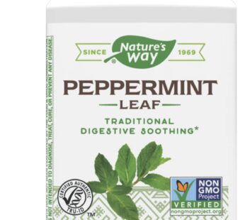 Nature’s Way Premium Herbal Peppermint Leaf, Traditional Digestive Soothing and Discomfort Support*, 700mg per serving, 100 Capsules