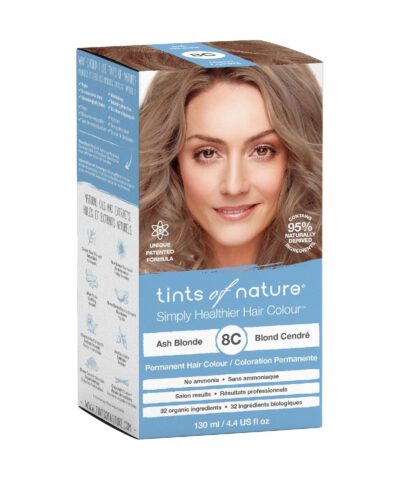 Tints of Nature 8C Ash Blonde Permanent Hair Dye, Nourishes Hair and Covers Greys, Ammonia-Free, 130ml - Image 2