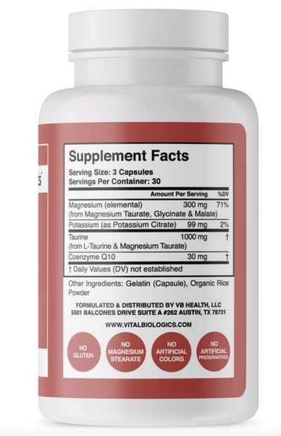 Heart Calm- Helps Support and Maintain a Healthy Heart Rhythm- A Natural, Fast-Acting Formula with Magnesium Taurate, Glycinate, Malate and More. 90 Capsules. - Image 2