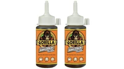 Gorilla Original Gorilla Glue, Waterproof Polyurethane Glue, 4 Ounce Bottle, Brown, (Pack of 2)