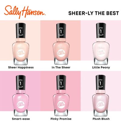 Sally Hansen Miracle Gel?, Little Peony, Long Lasting, Gel-Like Formula, No UV Lamp Needed, Pink Nail Polish - Image 6