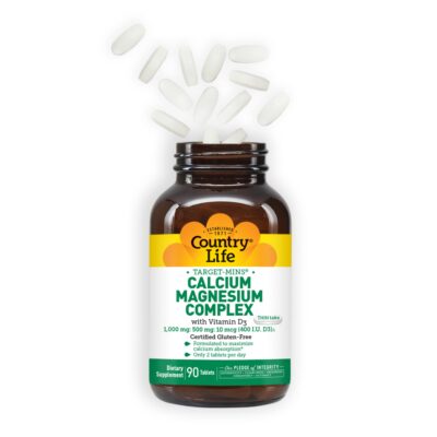 Country Life - Target-Mins Calcium Magnesium Complex with Vitamin D3-90 Tablets - Image 3