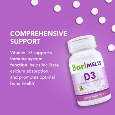 BariMelts Vitamin D3 5000 iu - 3 Month Supply (90 Fast-Dissolving Tablets) - Post-Op Bariatric Vitamins? - Image 2