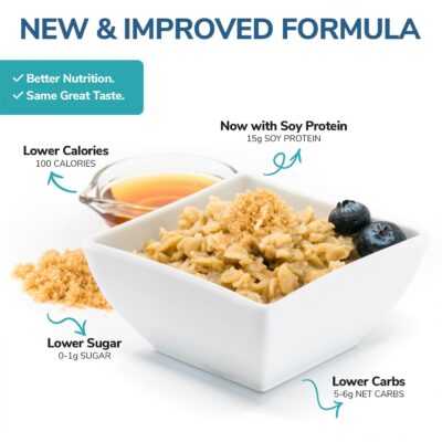 Wonderslim Instant Protein Oatmeal, Apple & Cinnamon, Gluten Free, Low Carb (7ct) - Image 2