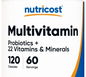 Nutricost Multivitamin with Probiotics 120 Vegetarian Capsules – Packed with Vitamins & Minerals