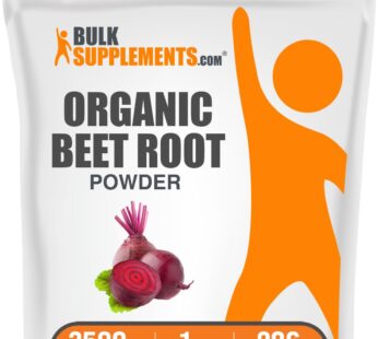 BulkSupplements.com Organic Beet Root Powder – Beet Powder Organic, Beetroot Supplement – Superfood Supplement, Vegan & Gluten Free – 3500mg per Serving, 1kg (2.2 lbs) (Pack of 1)