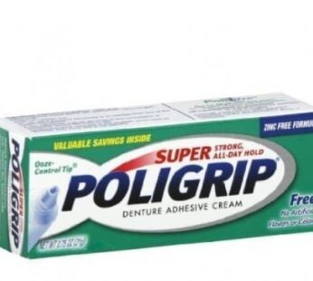 Super Poligrip Denture Adhesive Cream 0.75 Oz Travel Size (Pack of 3)