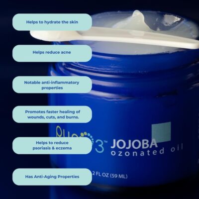 Pur O3 Fully Ozonated Jojoba Oil - Pure, Natural, Organic Ozonated Oil - Jojoba Oil Skin Care from Jojoba Ozonated, Oxygenated Jojoba Oil - Ozone Oil in a Glass Jar, 2 oz - Image 4