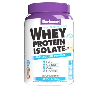 Bluebonnet Nutrition Whey Protein Isolate Powder, 14 Serving, Vanilla, 1 lb