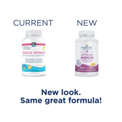 Nordic Naturals Omega Woman, Lemon - 120 Soft Gels - 500 mg Omega-3 + 800 mg Evening Primrose Oil - Healthy Skin, Hormonal Balance, Optimal Wellness - Non-GMO - 60 Servings - Image 5