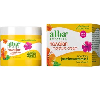 Alba Botanica Hawaiian Moisture Cream, Smoothing Jasmine & Vitamin E, 3 Oz