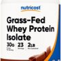 Nutricost Grass-Fed Whey Protein Isolate (Chocolate) 2LBS - Non-GMO, Gluten Free, Natural Flavors