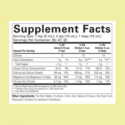 ChildLife Essentials Liquid Calcium Magnesium Supplement - Supports Healthy Bone Growth for Children, Contains Vitamin D3 & Zinc, All-Natural - Natural Orange Flavor, 16 Fl Oz Bottle (Pack of 2) - Image 2