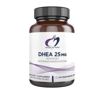 Designs for Health DHEA 25mg – DHEA Supplement for Men + Women – Supplement to Help Support Healthy Aging, Muscle Integrity, Energy + Hormonal Synthesis – Non-GMO (60 Capsules)