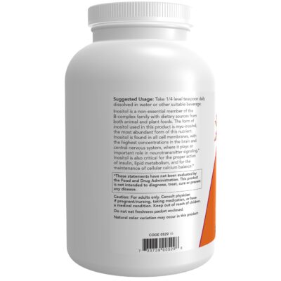 NOW Supplements, Inositol Powder, Neurotransmitter Signaling*, Cellular Health*, 1-Pound - Image 3