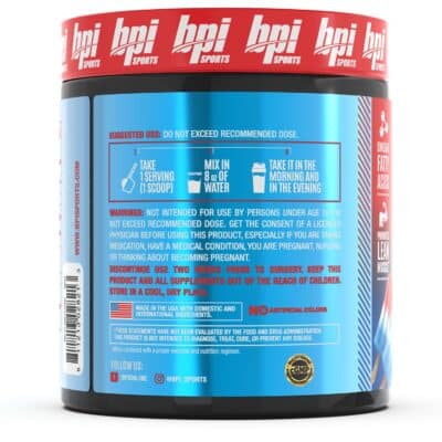 BPI Sports CLA + Carnitine ? Conjugated Linoleic Acid ? Performance, Lean Muscle ? Caffeine Free ? For Men & Women ? Rainbow Ice ? 50 servings ? 12.34 Oz. (Packaging may vary) - Image 2