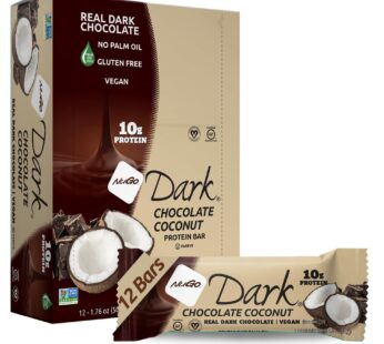 NuGo Dark Chocolate Coconut Box, 1.76 OZ (Pack of 12)