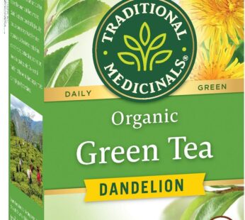 Traditional Medicinals Organic Green Tea Dandelion Herbal Tea, for Liver Support, (Pack of 1) – 16 Tea Bags