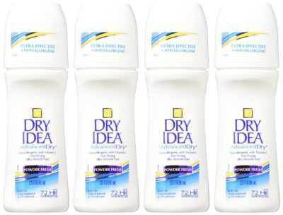 Dry Idea Antiperspirant Deodorant, Powder Fresh, 3.25 Ounces (Pack of 4)