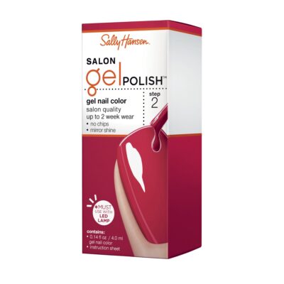 Sally Hansen Salon Gel Polish Nail Lacquer, Red My Lips, 0.14 Fl Oz - Image 2