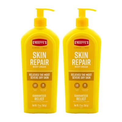 O'Keeffe's Skin Repair Body Lotion and Dry Skin Moisturizer, 12 Oz (Pack of 2), Packaging May Vary