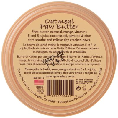 PET HEAD Oatmeal Paw Butter 2 fl. oz. Moisturizing Paw Balm, Soothes and Relieves Dry Cracked Paws and Noses, Lickable, Hypoallergenic with Natural Ingredients. Gentle Formula for Puppies. Made in USA - Image 2