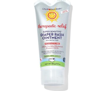 California Baby Super Sensitive Unscented Diaper Rash Cream | Zinc Oxide Ointment | 100% Bio-Based | Fragrance Free | Hypoallergenic | Soothing Diaper Rash Cream For Baby | 82 g / 2.9 oz