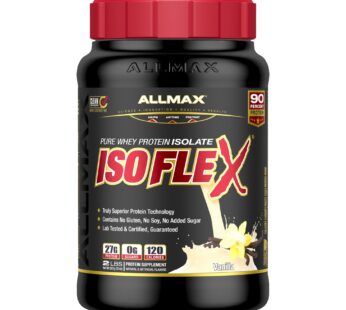 ALLMAX Nutrition – ISOFLEX Whey Protein Powder, Whey Protein Isolate, 27g Protein, Vanilla, 2 Pound