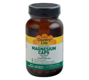 Target-Mins Magnesium with Silica 300mg, 60 Vegan Capsules, Certified Gluten Free, Certified Vegan