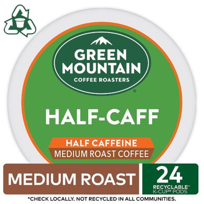 Green Mountain Coffee Roasters Half Caff, Single-Serve Keurig K-Cup Pods, Medium Roast Coffee, 24 Count - Image 3