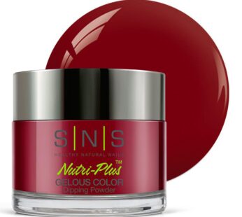 SNS Nail Dip Powder, Gelous Color Dipping Powder – First Kiss (Red, Wine/Burgundy, Cranberry, Cream) – Long-Lasting Dip Nail Color Lasts 14 Days – Low-Odor & No UV Lamp Required – 1oz