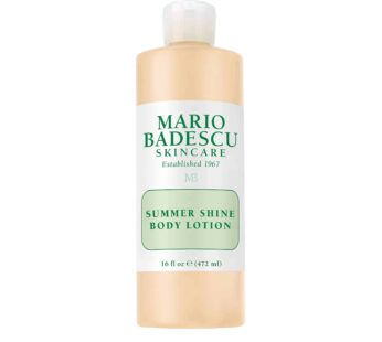 Mario Badescu Summer Shine Body Lotion Enriched with Vitamin A, Lightweight and Radiant, Non-Greasy Candlelit Glow Body Shimmer, Ideal for All Skin Types, 16 oz.