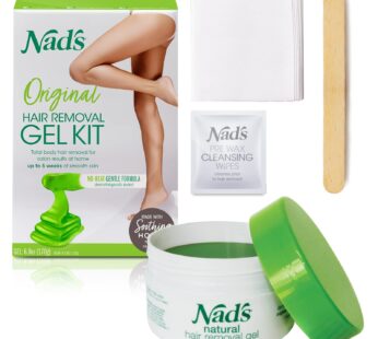 Nad’s Wax Kit Gel, Wax Hair Removal For Women, Body+Face Wax, 6 Ounce