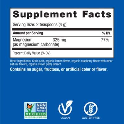 Natural Vitality Calm, Magnesium Citrate Supplement, Anti-Stress Drink Mix Powder, Gluten Free, Vegan, & Non-GMO, Raspberry Lemon, 0.12 oz, 30 Packets - Image 3