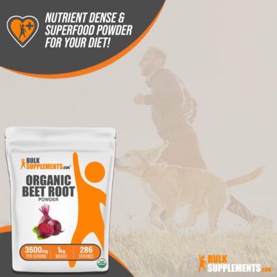 BulkSupplements.com Organic Beet Root Powder - Beet Powder Organic, Beetroot Supplement - Superfood Supplement, Vegan & Gluten Free - 3500mg per Serving, 1kg (2.2 lbs) (Pack of 1) - Image 3