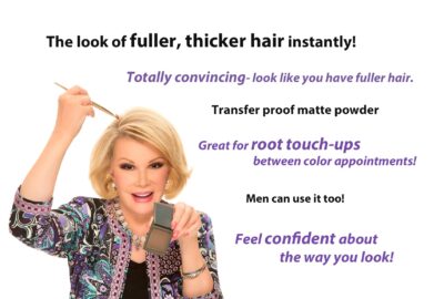 Joan Rivers Great Hair Day Fill-In Powder - Root Cover Up for Thinning Hair - Thicker and Fuller Hair (Brunette) - Image 3