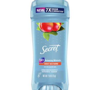 Secret Fresh Antiperspirant and Deodorant for Women, Clear Gel, Sweet Nectarine Scent, 2.6 oz