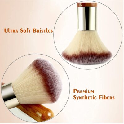 Matto Makeup Brush Set 2 Pieces Face Blush Kabuki Powder Foundation Makeup Brushes for Mineral BB Cream - Image 4