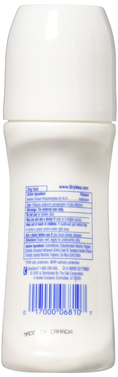 Dry Idea Anti-Perspirant Deodorant Roll-On Unscented 3.25 oz (Pack of 6) - Image 2