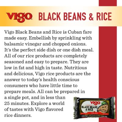 Vigo Authentic Black Beans & Rice, Low Fat, 8oz (Black Beans & Rice, Pack of 12) - Image 9