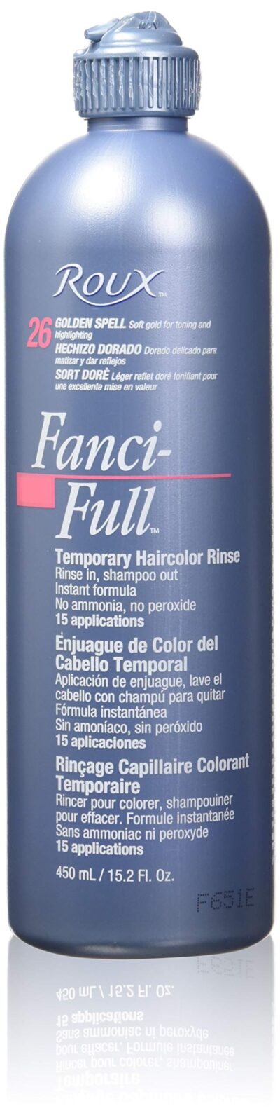 Fanci-Full Instant Hair Color Rinse by Roux, 26 Golden Spell ,Temporarily Evens Tones, Blends Away Gray, 15.2 Oz