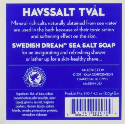 Swedish Dream Sea Salt Soap Set by Kala, 4.3 Ounce (Pack of 3) - Image 2