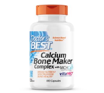 Doctor’s Best Calcium Bone Maker Complex with MCHCal, Supports Bone Health, Muscular, Skeletal & Vascular Health, 180 Caps