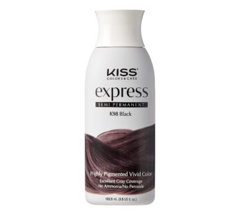 Kiss Express Semi-Permanent Hair Color 100mL (3.5 US fl.oz) (1 Count, Black)