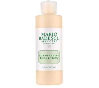 Mario Badescu Summer Shine Body Lotion Enriched with Vitamin A, Lightweight and Radiant, Non-Greasy Candlelit Glow Body Shimmer, Ideal for All Skin Types, 6 oz.