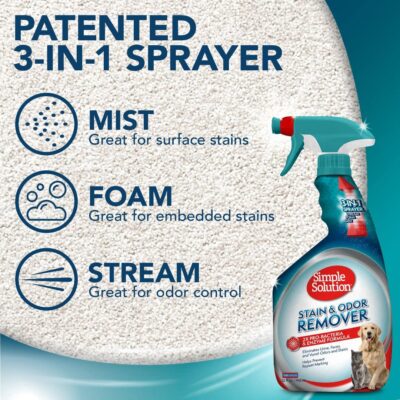 Simple Solution Pet Stain and Odor Remover | Enzymatic Cleaner with 2X Pro-Bacteria Cleaning Power | 32 Ounces - Image 5