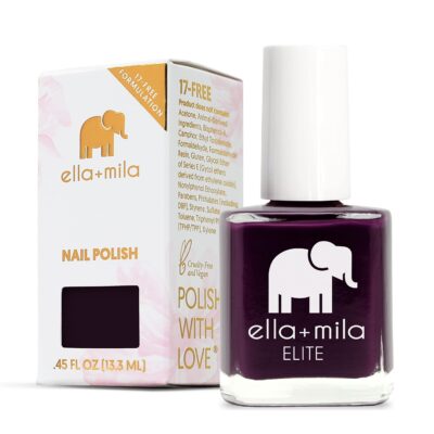 ella+mila Professional Nail Polish - Quick Dry Nail Polish - Long-Lasting & Chip-Resistant Nail Polish (Elite Collection - Little Plum Dress - 0.45 fl oz each)