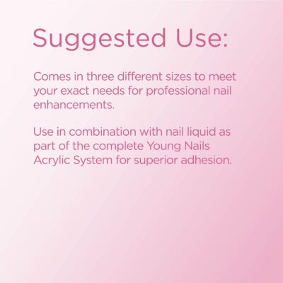 Young Nails Acrylic Core Powder - Self-Leveling Acrylic Nail Powder, Clear Nude Pink White Acrylic Powder for Nail Extenstion, Professional Grade, Superior Adhesion, Color - Pink, 85g - Image 4