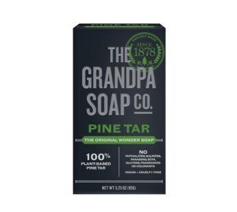 Pine Tar Bar Soap by The Grandpa Soap Company | The Original Wonder Soap |Vegan, 3-in-1 Cleanser, Deodorizer & Moisturizer | 3.25 Oz.