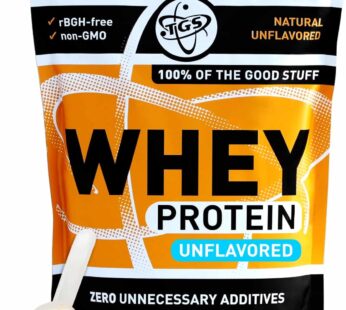 TGS Nutrition Whey Protein Powder Unflavored, Unsweetened, Keto Friendly – 2lb – All Natural, Low Carb, Low Calorie, Soy Free, Gluten Free, Made in USA
